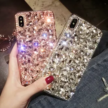 Luksus Mode Glitter Diamant taske Til Samsung Galaxy A750 A7 2018 A81 A91 A9 A9S M20 M30S Kvinder Bling Telefonen Bagsiden