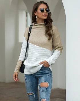 Løs Efterår Og Vinter Sweater Kvinder Pullover Plus Size Dame Trøjer Høj Kvalitet Strikket Oversize Sweater