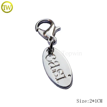 MC1022 Brugerdefinerede telefonen tilfælde metal tags sølv Metal logo tags til tøj, Metal tags til halskæde