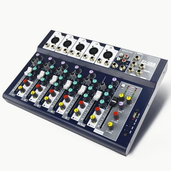 Mixer optræden, Professionelle Digitale 7-Kanals Mixer Reverb-Effekten USB-Interface Professionel Mixer EU Stik