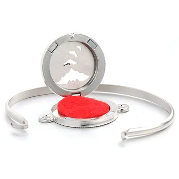 MODKISR Engros Aromaterapi Diffuser Armbånd i Rustfrit Stål fra hjerte til Hjerte Magnet 25mm Æterisk Olie Mode Charme Medaljon