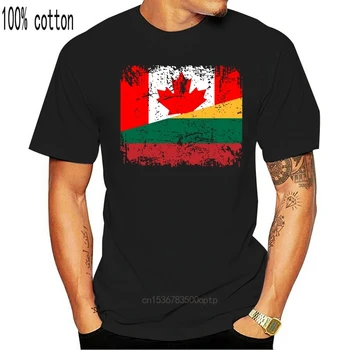 Mænds CANADA, LITAUEN, FLAG, t-shirt Print bomuld S-XXXL Billeder Berømte Bygning sommeren Tendens shirt