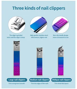 Nail Clipper Pedicure Sæt Værktøj, Manicure Cutter Kits Negleklipper Bærbare Rejse Manicure Husstand Glimmer Negle Coupe Ongle