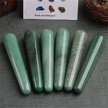Naturlige Poleret Quartz Grøn Aventurin Massage Krystaller, Healing Sten Til Gave