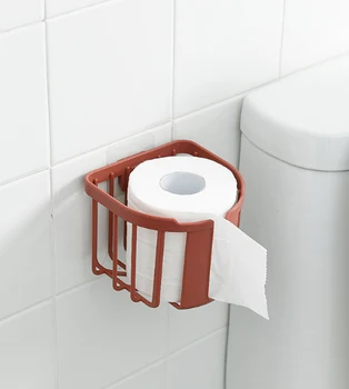 Non-marking vægmonteret Storage-Rack, toiletpapir Opbevaring og Efterbehandling Rack, Multi-funktion Afløb Væg Rack
