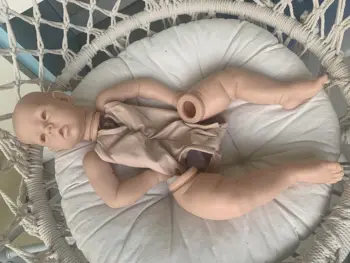 NPK Reborn Dukke Kits med klud krop DIY 22inches Blød silikone bebe genfødt rigtig baby spædbarn dukke dele mould umalet kit