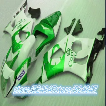 Ny ABS Motorcykel fairing kit For SUZUKI GSXR1000 K3 2003-2004 år Karrosseri sprøjtestøbe hvid grøn