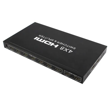 Nye 4x8 HDMI Splitter 4Kx2K HDMI 1.4-b Skifte Splitter, HDMI Audio Video Converter understøtter 1080P 3D 4K-EDID HDCP1.4