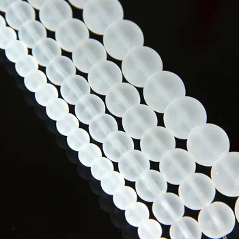 Nye natursten Mat Klar Kvarts Krystaller, Perler Glat Løse Perler 4mm-14mm For Smykker at Gøre Charme Tilbehør DIY