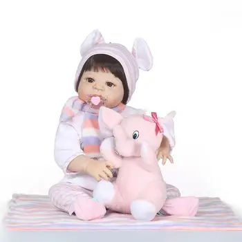 Nye Naturtro Fuld Vaskbar Silikone Lemmer Og bomuld krop Genfødt Pige Dukke Til Baby Hot Salg Prinsesse Baby Doll Toy
