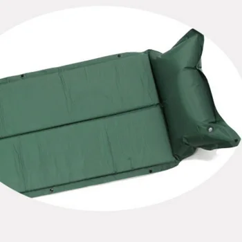 Oppustelig Air Madras at Sove Med en Pude, selvoppustelig vandafvisende fugtisolerende Bærbare Folde Seng Udendørs Camping Mat