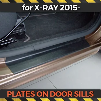 Plade på dørtrin til Lada X-Ray - 1 sæt / 4 pc ' er, ABS plast trim tilbehør beskyttelse af scuff bil styling