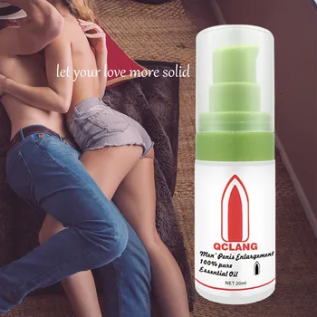 QCLANG mænds penis udvidelsen olie massage Viagra fortykkelse æterisk olie spray stærk sundhedspleje større massage produkter