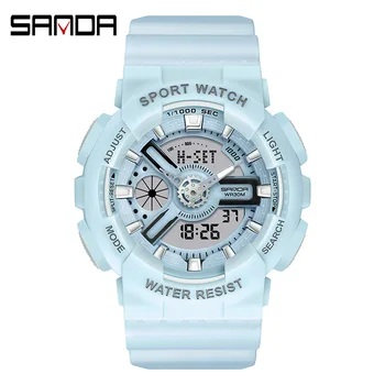 SANDA 2020 ny mode trend unge mænds og kvinders ure udendørs vandtæt luminous multifunktionelle elektronisk ur