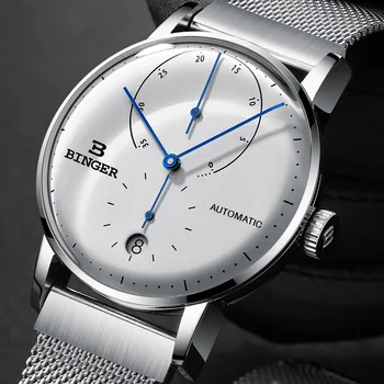 Schweiz BINGER Mænd Se Luksus-Brand Automatisk Mekanisk Herre Ure Fuld Stål Mandlige Japan Bevægelse reloj hombre B-1187G