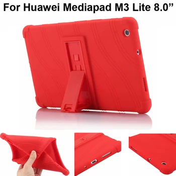 Silikone Case til Huawei Mediapad M3 Lite 8.0 tommer Dække Protector Stå Ærme HuaweiM3 Lite 8.0