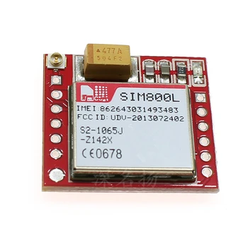 SIM800L GPRS-adapter bord GSM-modul microSIM-kort Mini-Core board med antenne