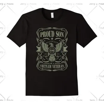 Sælge herretøj Stolte Søn af en Vietnam-Veteran, T-shirt Trykt Bomuld, T-Shirts Mode