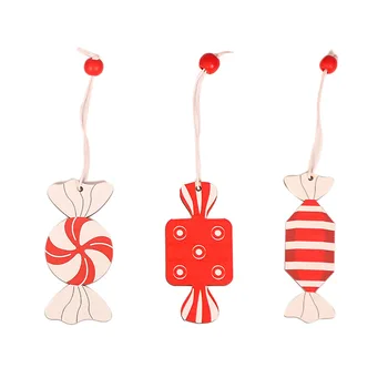 Sæt Mix Jul Træ-Vedhæng Ornamenter i Træ Håndværk juletræ Ornament julefrokost Indretning Børn Gaver Jul 2020
