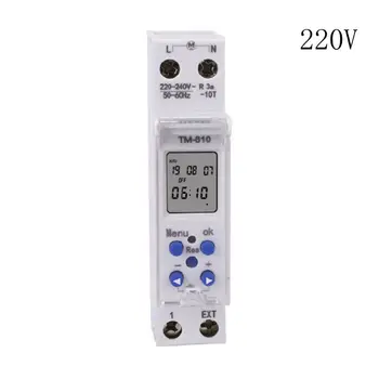 TM610 220V/110V kontaktur Enkelt Modul DIN Skinne 7 Dage 24 Timer Programmerbar