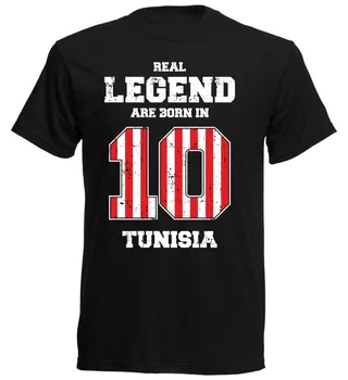 Tunesien T-Shirt, Mænds Legend Fodboldspiller Soccers Legende 10 2019 Nye Trendy Hot Salg Mænd af Høj Kvalitet, Logo Skjorter