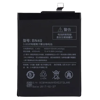 Udskiftning Batteri Til Xiaomi Redmi 4 Pro Prime 3G-32G RAM ROM-Udgaven Redrice 4 Hongmi 4 BN40 Ægte 4000mAh Batteri