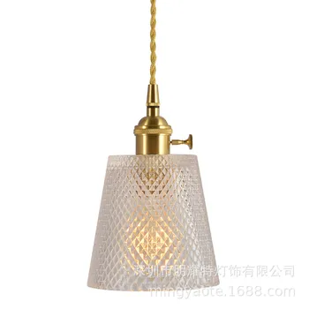 Vintage-krystal guld vedhæng lys badeværelse armatur glansmetalpræparater para quarto køkken lysekroner stue dekoration hanglampen