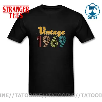 Vintage Retro 1969 Fødselsdag Originale Dele 50 År 50 Gave T-Shirt til mænd Bomuld T-Shirt Humor, Tops Tees camisetas