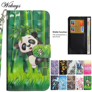 Wekays For Coque LG G7 Sag Søde Tegneserie Panda Læder Flip Funda Brand Sag For LG G7 G 7 LGG7 Dække Sagen sFor LG G7 ThinQ Capa