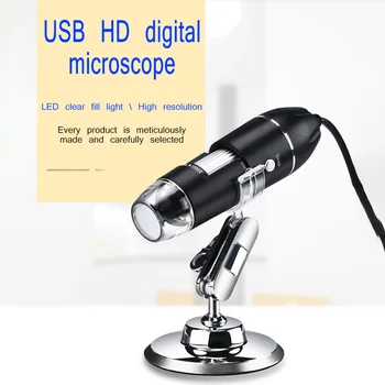 Wireless USB Digital Mikroskop-Kamera-Endoskop WiFi 8 LED Lup med Metal Stå 50X~1000X med Fokus Elektroniske Mikroskop
