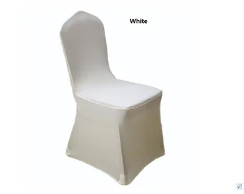 Wolesale hotel hotel stol dække bryllup bryllup ren farve med tykke hvide elastik high-end banquet stol dække gratis fragt