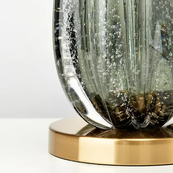 ZISIZ Ditoon Postmoderne Led bordlampe Designer Belysning Sengen Soveværelse Strygejern Lys Glas Klud Form Armatur