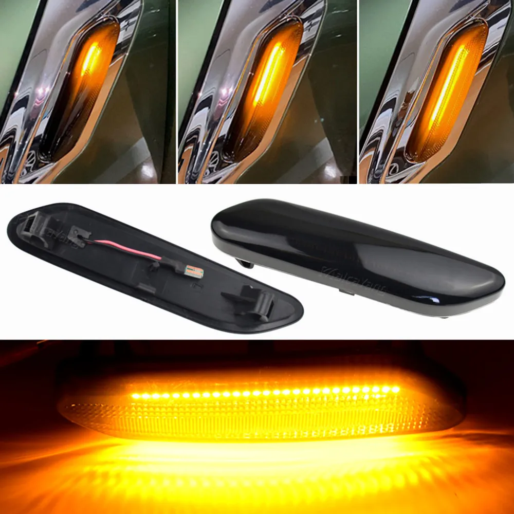 2 stykker Led Dynamic sidemarkeringslygter blinklys Lys Sekventiel Blinklys Lys For BMW Mini Cooper R60 LANDSMAND R61 PACEMAN
