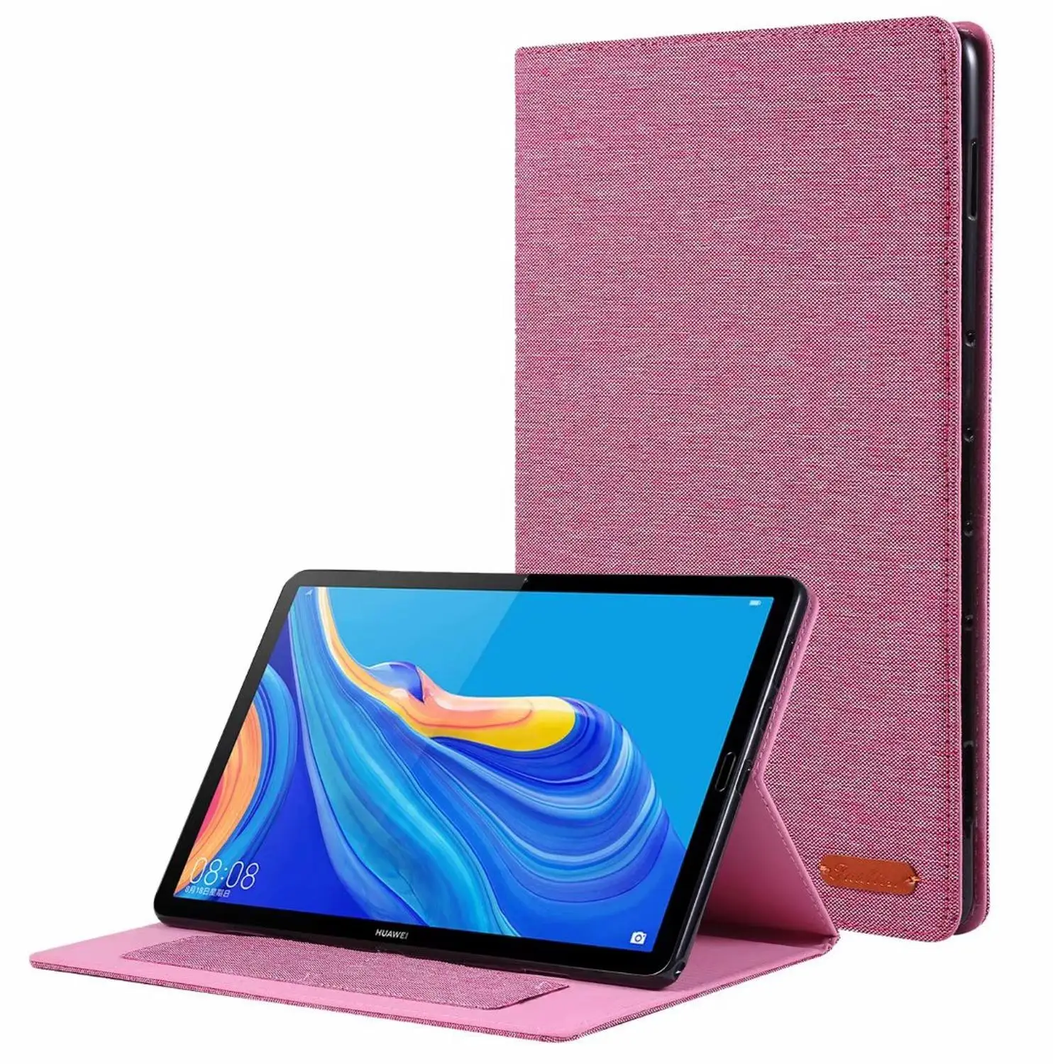 Vævet design Læder Blød Silikone bagcoveret Tablet Sagen For Huawei Mediapad M6 VRD-AL09 10.8 tommer 2019 Funda+Pen