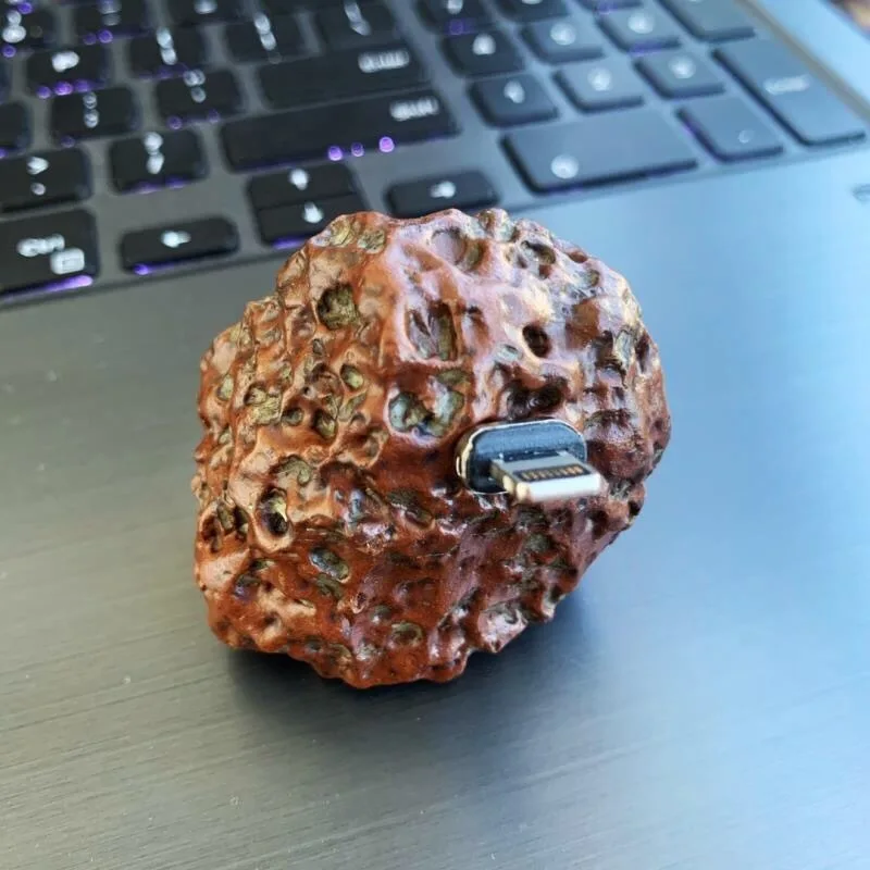 1stk begrænset sjældne meteorit naturlige månen dragon skala meteorit falder sten prøvetagning hjem dekoration Tilfældig form