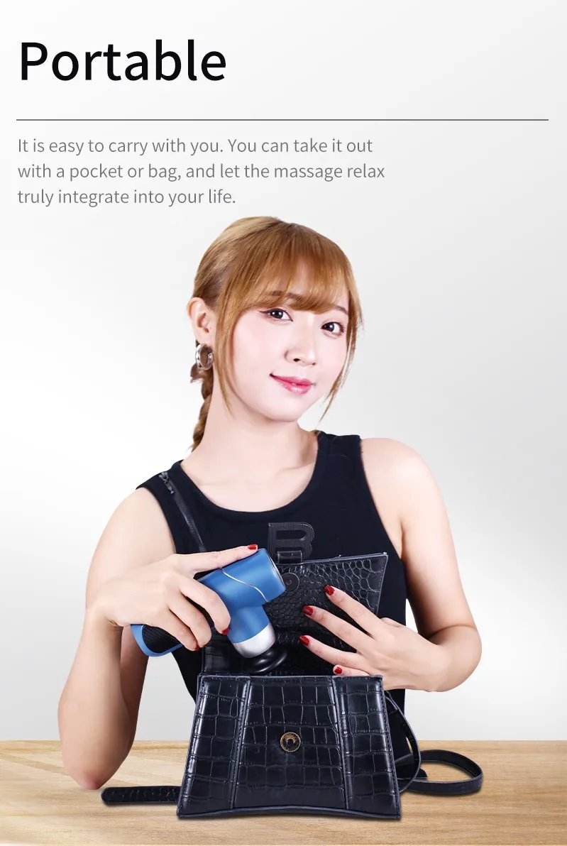 USB Fine Mini Electric Muscle Massage Pistol Lomme Hals Muscle Massager Smerte-Terapi til Krop Massage Afslapning, Lindring af Smerter