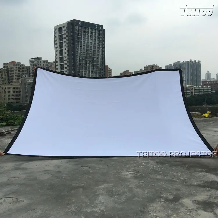 200 Cm 4:3 Stor Størrelse Høj Lysstyrke Bedste Kvalitet Hvid Mat Bærbare Folde Front Projektion Film HD 3D Projektor Skærm