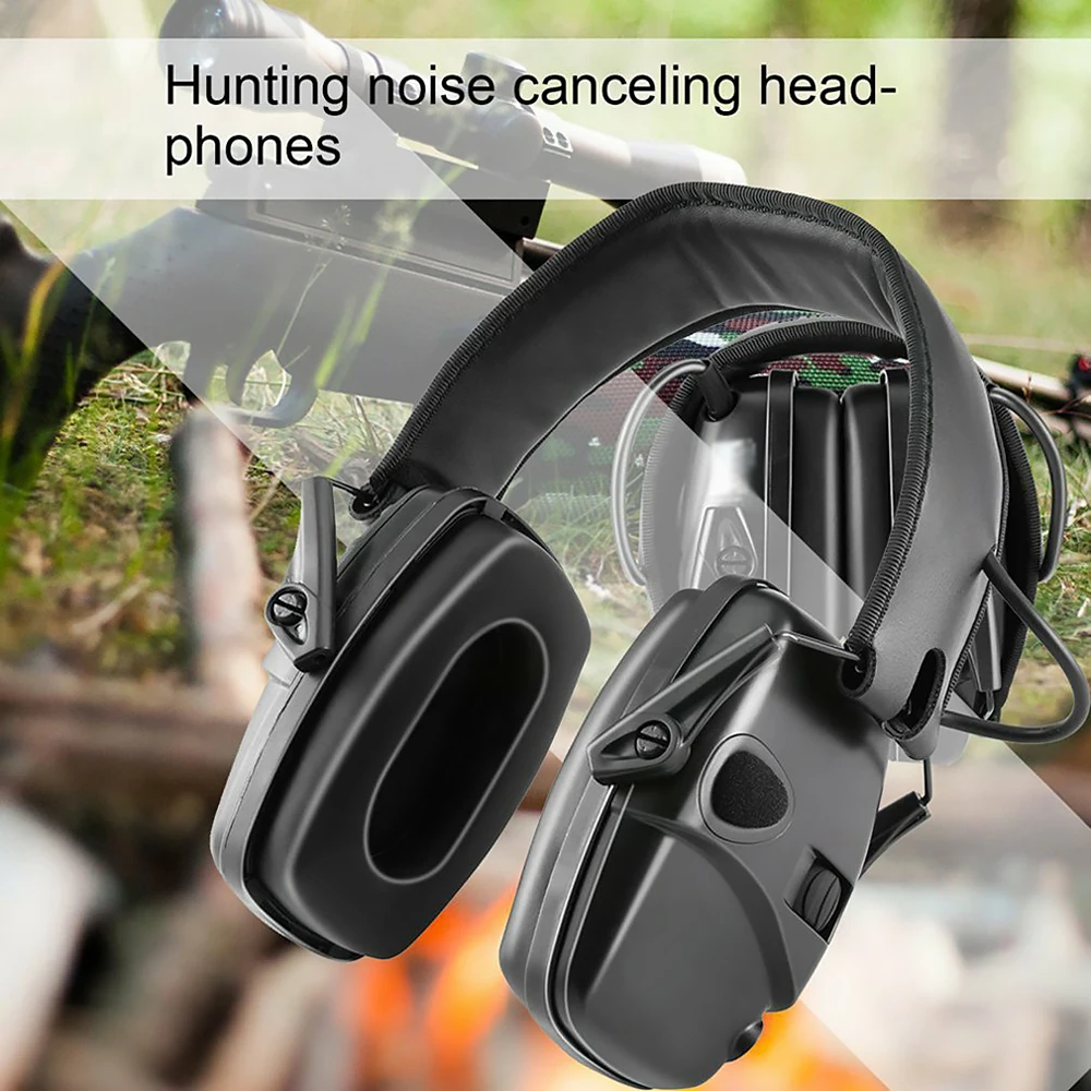 Udendørs Støj Reduktion Headset Høre Beskytte Sammenklappelig Jagt Hovedtelefon