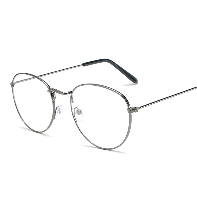 MODO 2020 Oval Rund Klar Linse Klassiske Vintage Briller Ramme Fladskærms Nærsynethed Optisk Metal Kvinder/Mænd Briller Frame Mode Eyrewear