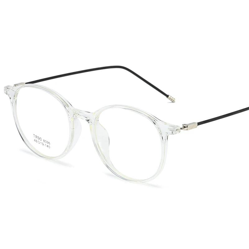 Nye retro tr90 rund ramme for nærsynethed briller med metal hinge håndlavet templer forestilling mode optik briller