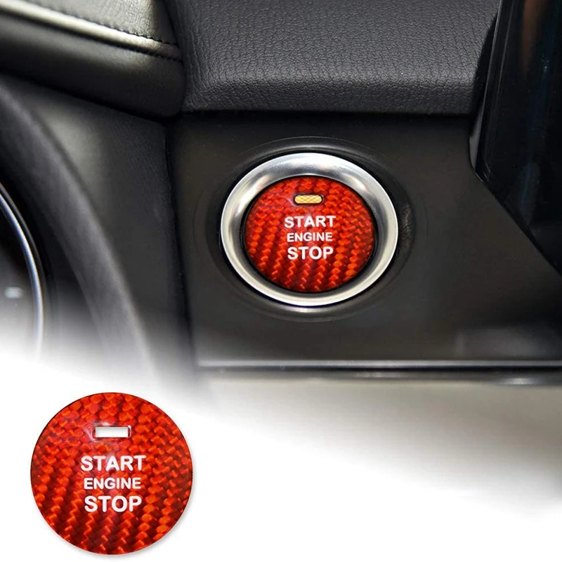 Carbon Fiber Bil Start af Motor-Knap Sticker Interiør Trim for Mazda Axela Atenza CX-3 CX-4 CX-5 CX-8 MX-5 Tilbehør