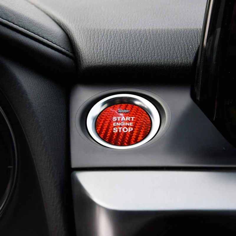 Carbon Fiber Bil Start af Motor-Knap Sticker Interiør Trim for Mazda Axela Atenza CX-3 CX-4 CX-5 CX-8 MX-5 Tilbehør