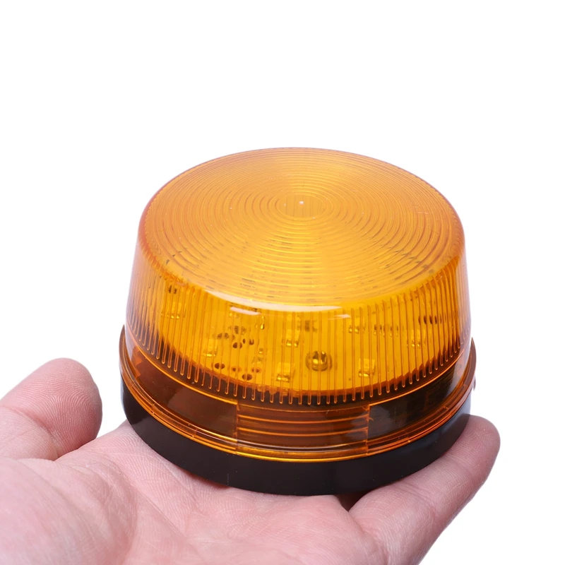 12V Sikkerhed Alarm Strobe Signal Sikkerhed Advarsel Blinkende LED-Lys, Orange