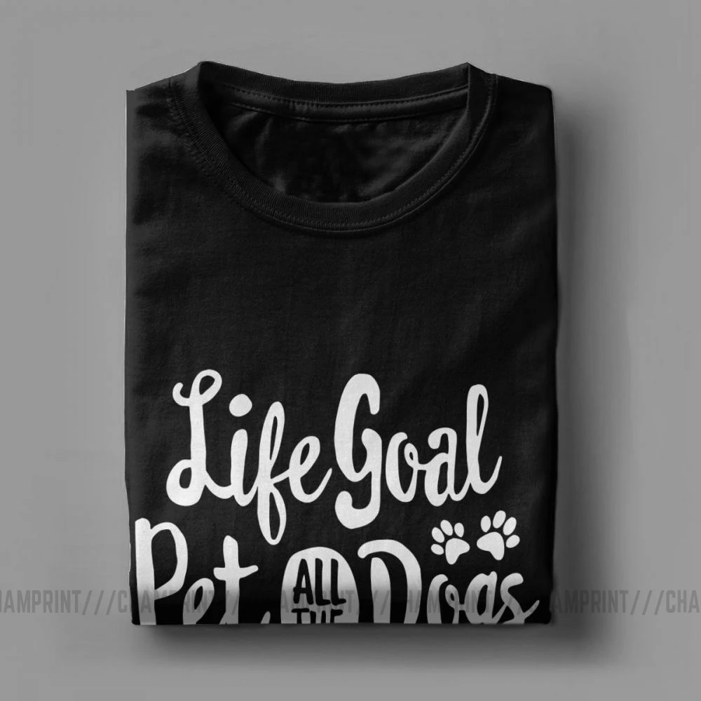 Mænd T-Shirts Liv Mål Pet Alle Hunde Sjove Korte Ærmer Hvalp Elsker Dog Walker Tee Shirt Crewneck-Toppe Bomuld Klassisk T-Shirt