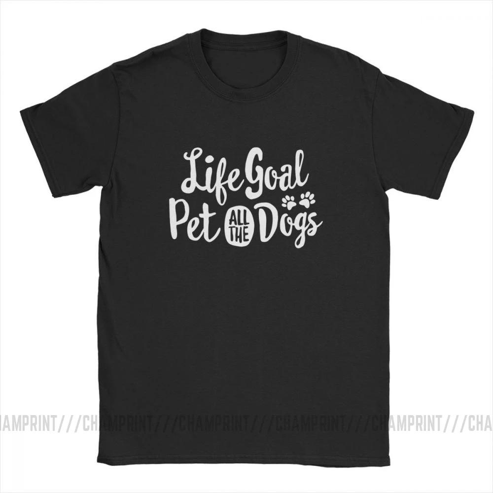 Mænd T-Shirts Liv Mål Pet Alle Hunde Sjove Korte Ærmer Hvalp Elsker Dog Walker Tee Shirt Crewneck-Toppe Bomuld Klassisk T-Shirt