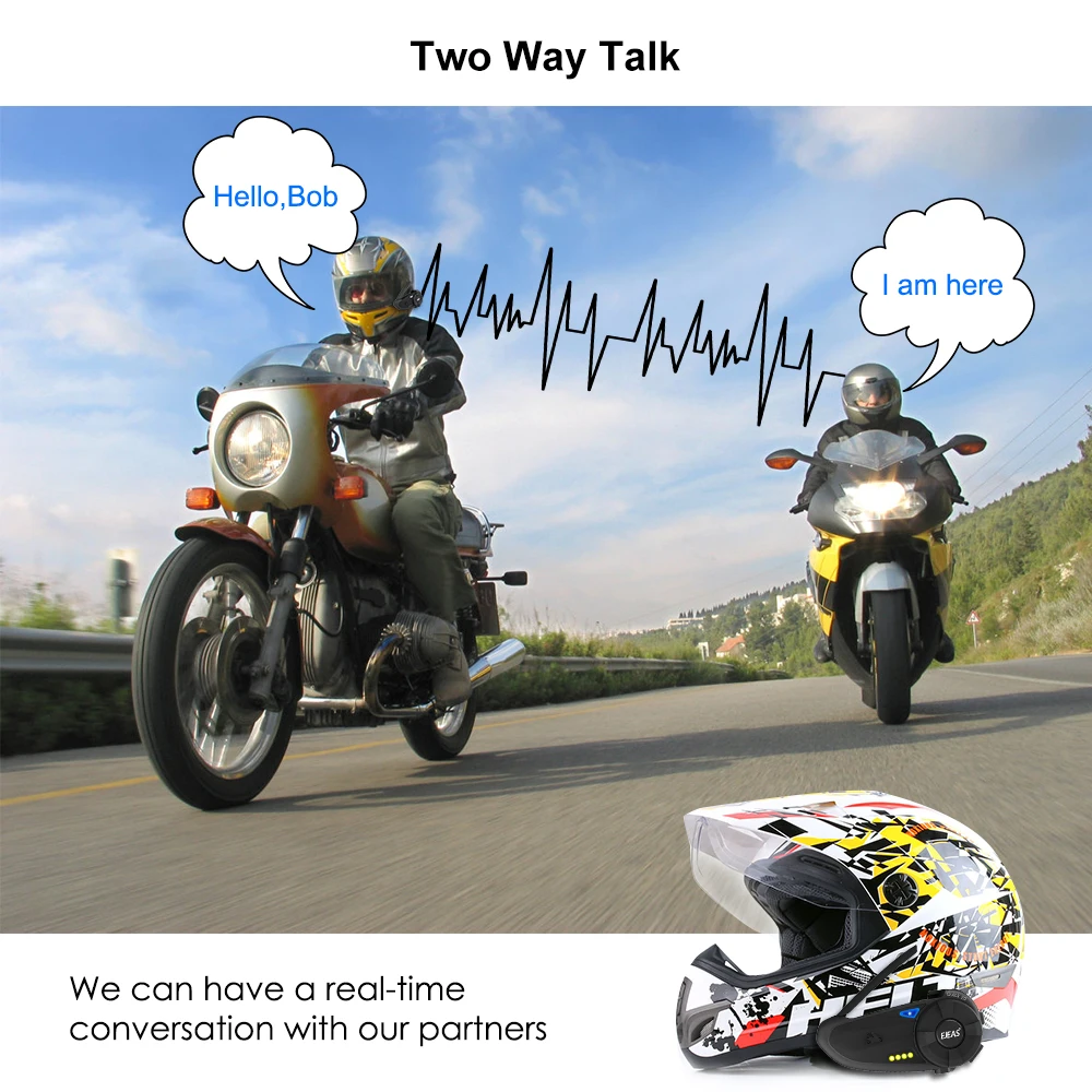 Cascos Inalambricos Q20 600m To-Vejs Tale Hurtig Parring af Headset til Hjelm stemmestyring Intercom Moto Bluetooth Motorcykel Headset