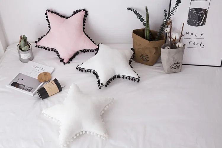 Blød Varm Pude Nordisk stil Dejlig Romantisk Stjerne form decotative Sofa og seng dekoration hold pude pude