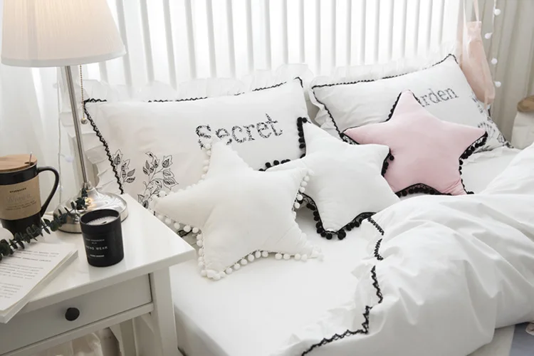 Blød Varm Pude Nordisk stil Dejlig Romantisk Stjerne form decotative Sofa og seng dekoration hold pude pude