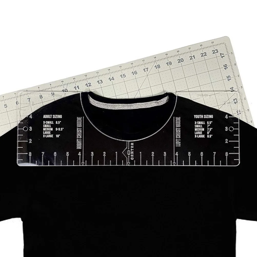 18 tommer T-Shirt Hersker Guide Vinyl T-Shirt Hersker Guide Akryl Shirt Alignment Tool