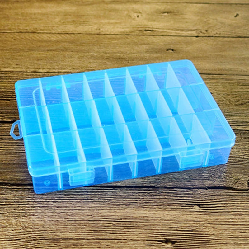24 Grid Plast Broderi Håndarbejde Opbevaringsboks Elastik Smykker Opbevaringsboks Diy Cross Stitch Værktøjsopbevaring Box